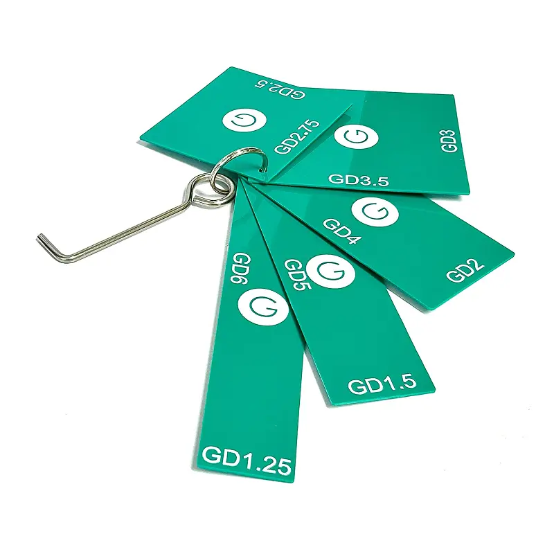 Green Drain measuring tool keychain