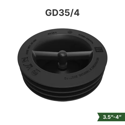 Sello sin agua Green Drain GD35/4 con empaque extendido para drenajes de 3.5" a 4"