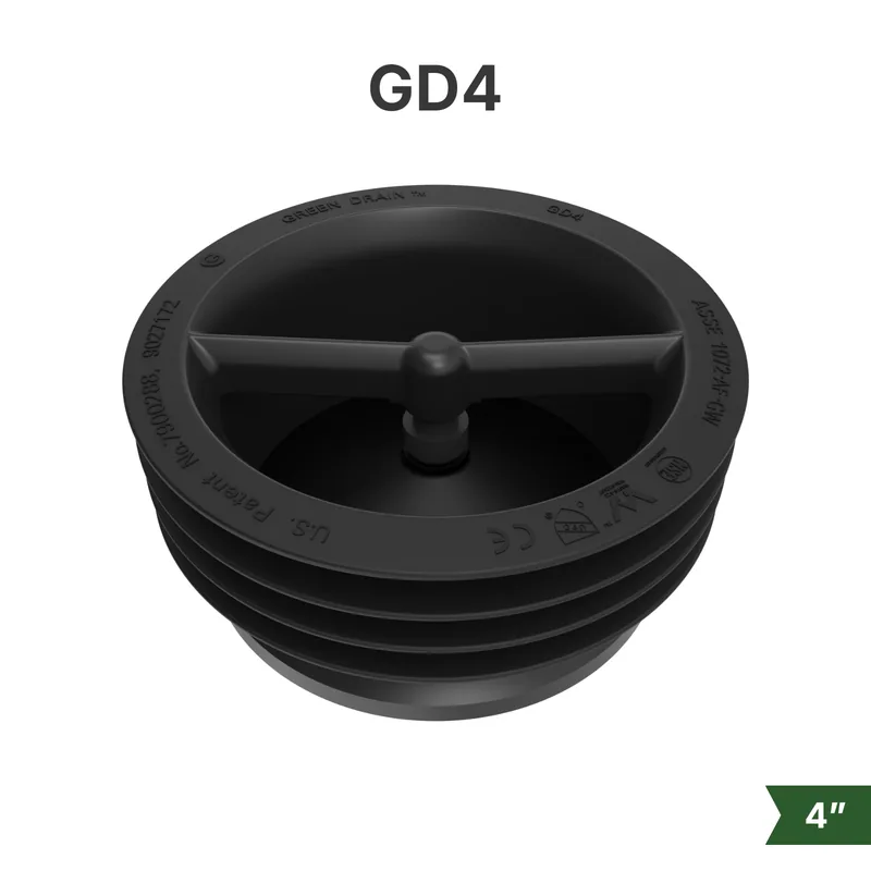 Sello sin agua Green Drain GD4 para drenajes de piso de 4"